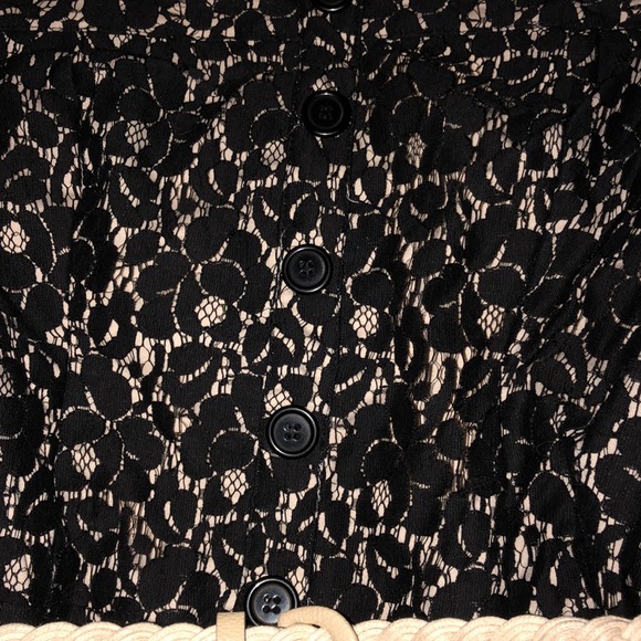 Lace romper!  Beige and black! - Picture 4 of 7